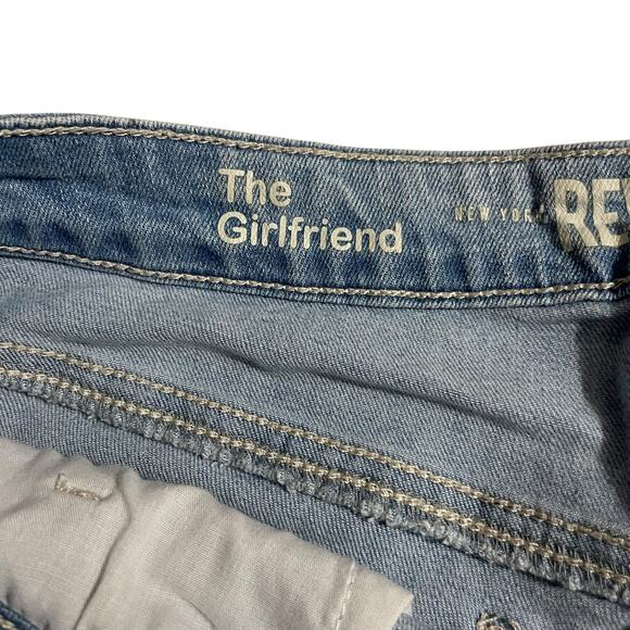 Rewash Womens Denim Jean Shorts Size 4 The Girlfriend Stretch Zip Fly Light Wash - Picture 6 of 10